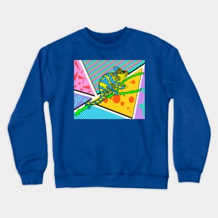 Funny Colorful Chameleon Reptile Camouflage Crewneck Sweatshirt